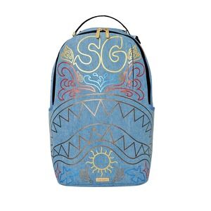 Sprayground Elegant Bombastic Denim Backpack🔥New Black Bookbag Large School Bag